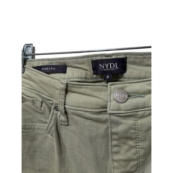 NYDJ Not Your Daughters Jeans Teresa Wide Leg Bamboo green jeans size 8 - Picture 3 of 9